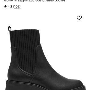 DV by Dolce Vita Black Lug Sole Chelsea Booties